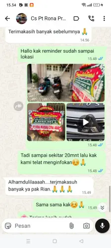 Testimonial Papan Bunga pelabuhan tanjung perak
